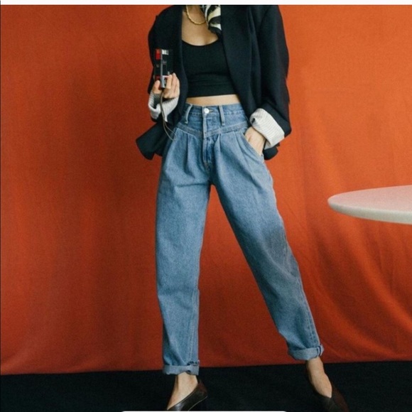 Re/Done Denim - RE/DONE Savi Dusty Worn High Rise Ballon Jeans 26